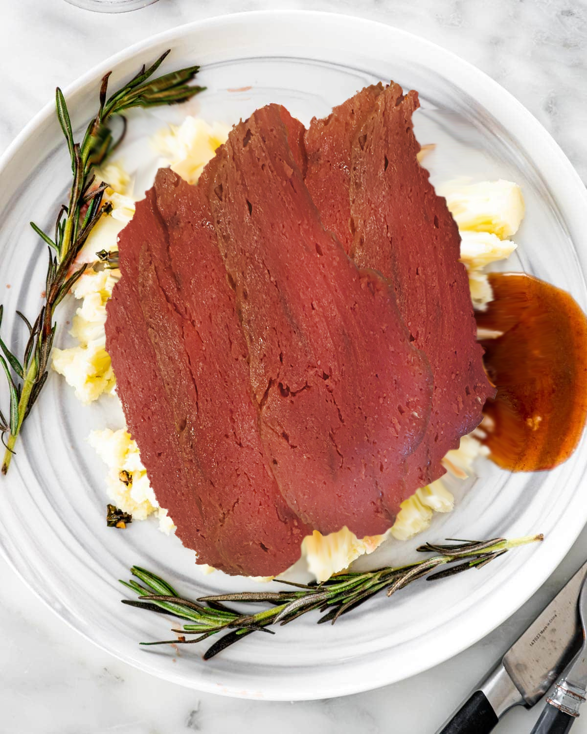 Roast beef vegetale affettato sottile